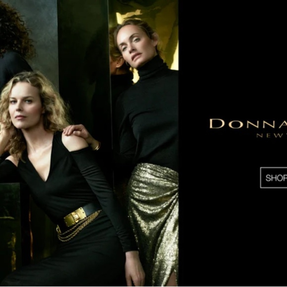 Rare Donna Karan Vintage Gold Chain Leather belt from 1980s DKNY retro feminine - Picture 16 of 16